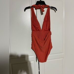 Cupshe Vibrant Orange/Red One-Piece Swimsuit